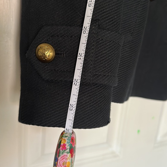 Banana Republic Navy Pea Coat, shell Cotton, lining polyester: pit to pit 19” - Picture 8 of 10